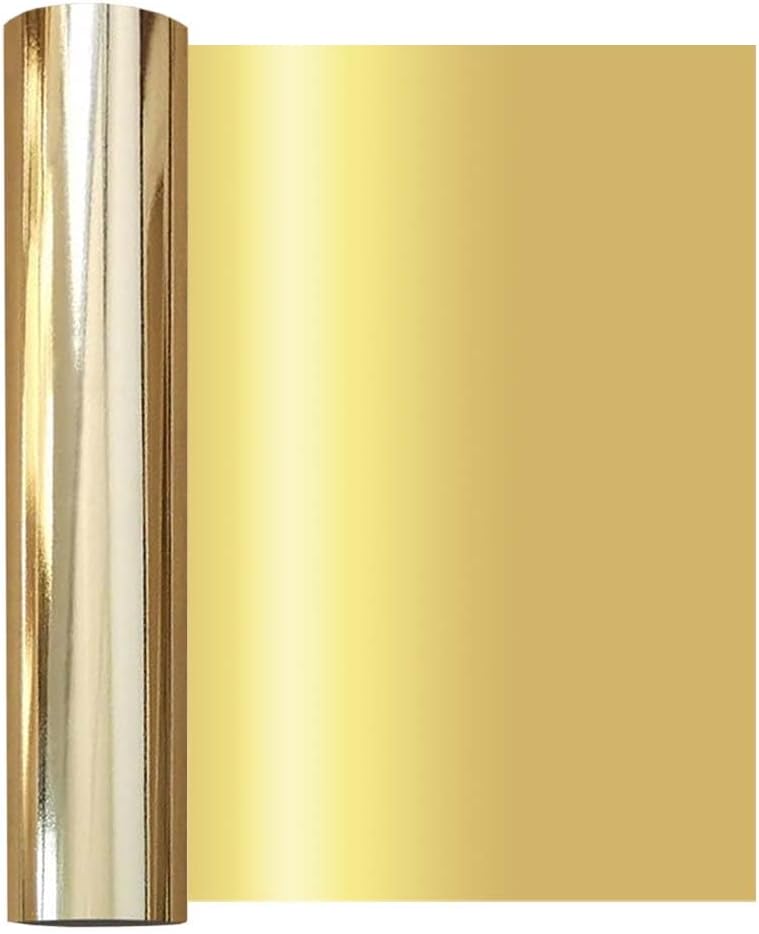 Tvinyl Warehouse Light Gold Foil HTV Champagne Gold Heat Transfer Vinyl Roll 12" x 6FT