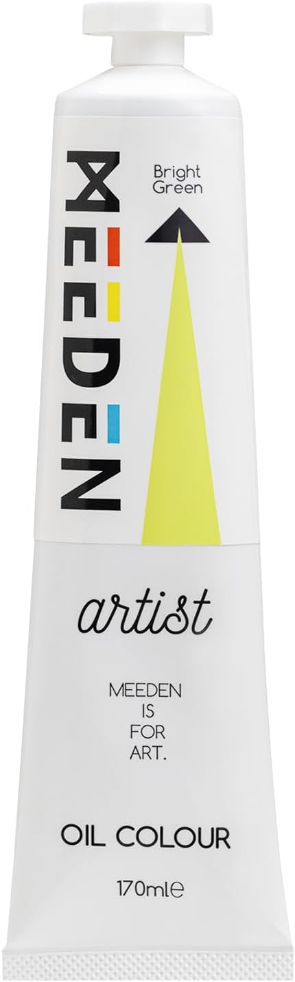 MEEDEN Artist Grade Oil Paint: Bright Green - 170ml/5.7oz Tube - Professional Art Paints for Canvas Painting