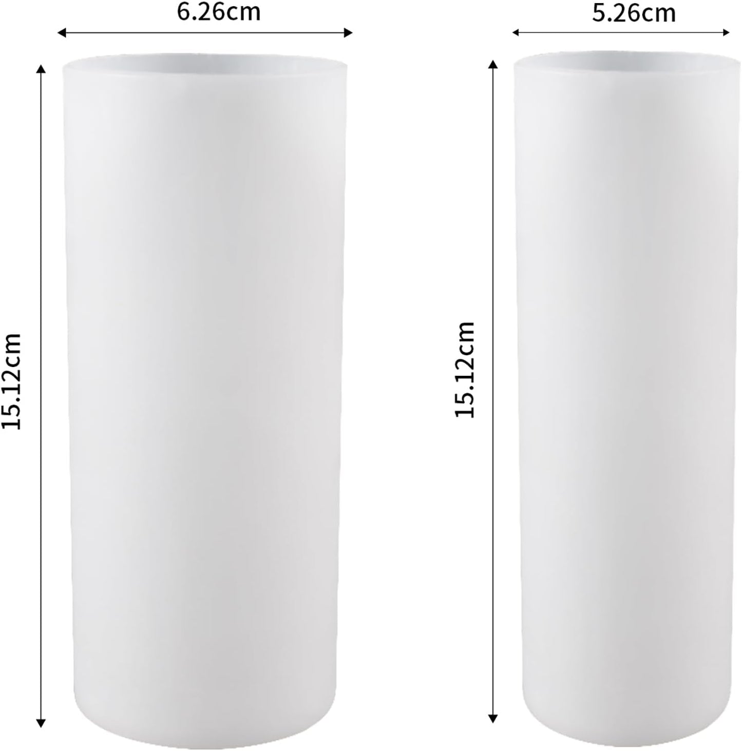 2 Pack 6 Inch Cylinder Candle Mold Pillar Candle Molds Taper - Resin Casting Silicone Molds for Home Decor & Candle Making Wave Spiral Mold