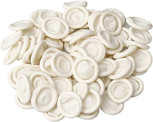 Finger Cot, Medium Finger Protectors Latex Anti-Static Finger Covers, Finger Tip Protect Keeping Dressing Dry and Clean Disposable Finger Gloves White(approxi 135pcs)