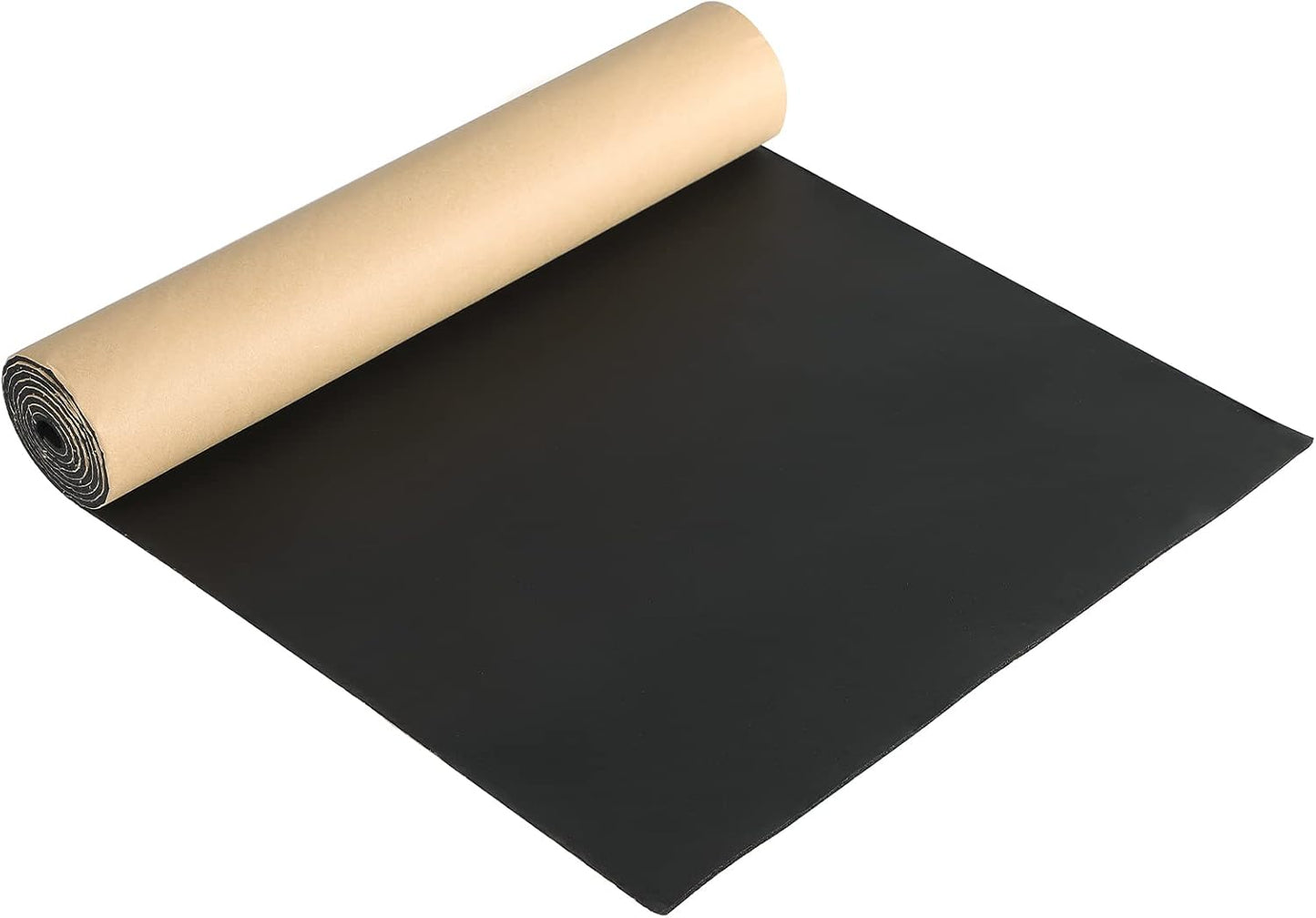 MYFULLY Sponge Neoprene Roll with Adhesive, Waterproof Foam Rubber Sheet Cut to Multiple Dimensions and Lengths for Shock Pad, Gaskets, DIY, Crafts (1/8" Thick x12 Wide x 48" Long)