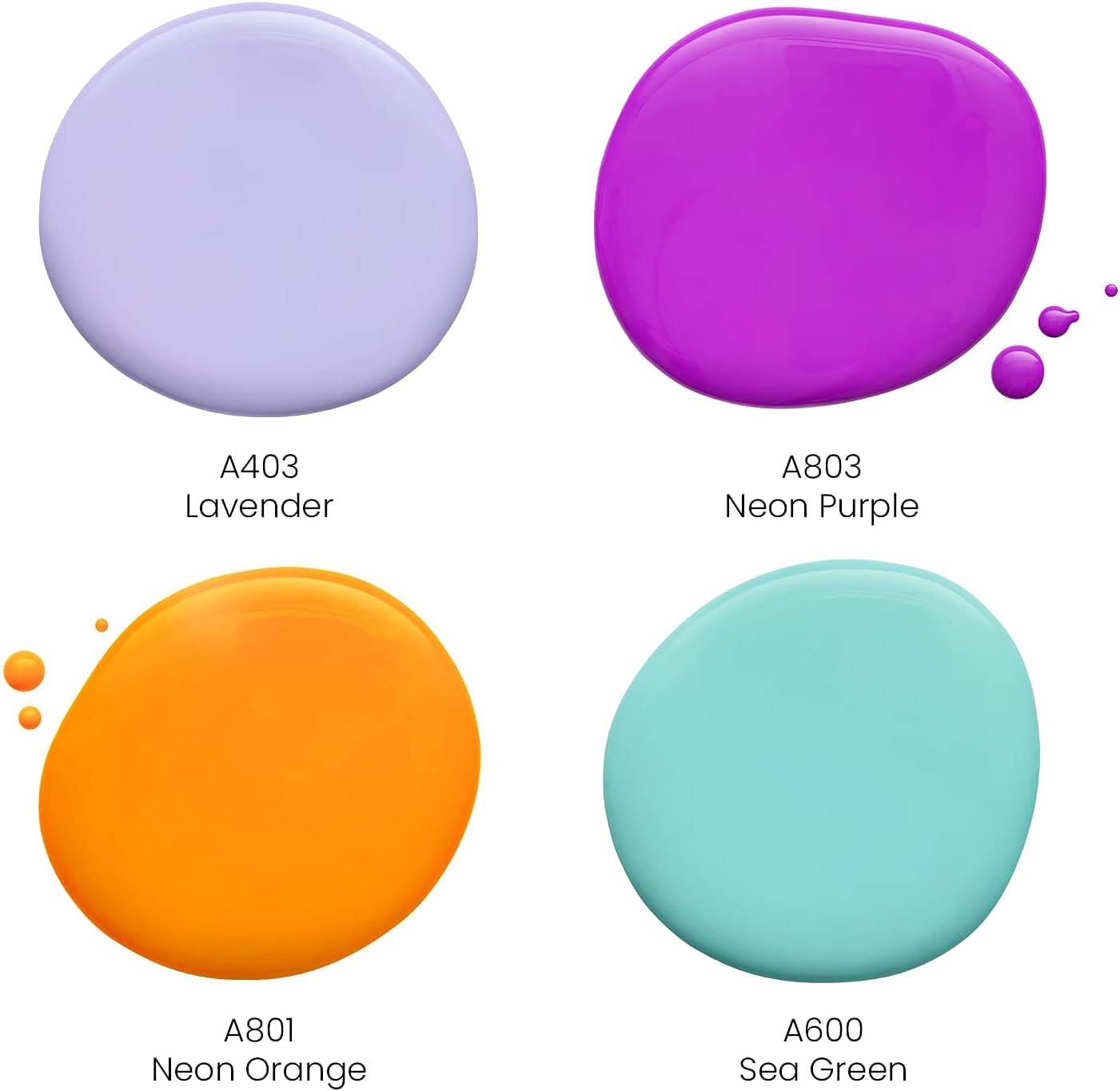 ARTEZA Acrylic Pouring Paint Set, 4 Orchid Colors, 4 oz Bottles, High-Flow Paint, No Mixing Needed, Art Supplies for Canvas, Glass, Paper, Wood, Tile, and Stones, Orchid Tones, 16 Fl Oz (Pack of 1)