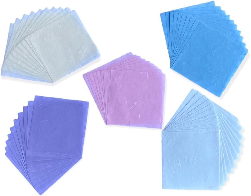 50 Sheets 6 x 6 Inches Natural Fiber Mulberry paper Sheets Square Origami Paper Arts Folding Craft, Decoration Paper, Square Folding Paper for DIY Crafts (Pastel Color, 6x6 Inch)