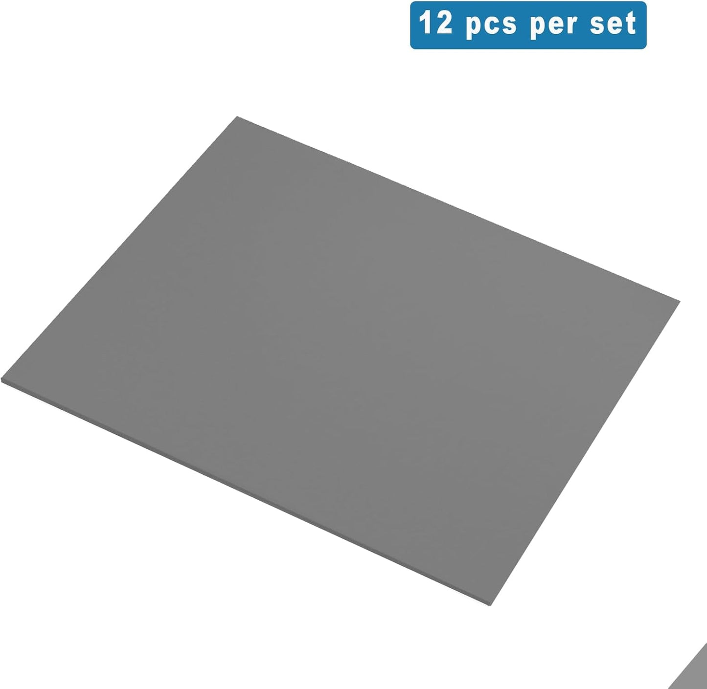 QIDIWIN EVA Foam Craft Sheets - 9x12 Inch 2mm Thick Versatile Non-Adhesive Foam for DIY, Cosplay, Scrapbooking, Classroom Projects - Durable, Flexible, Perfect for Crafting, 12 Pack(Grey)