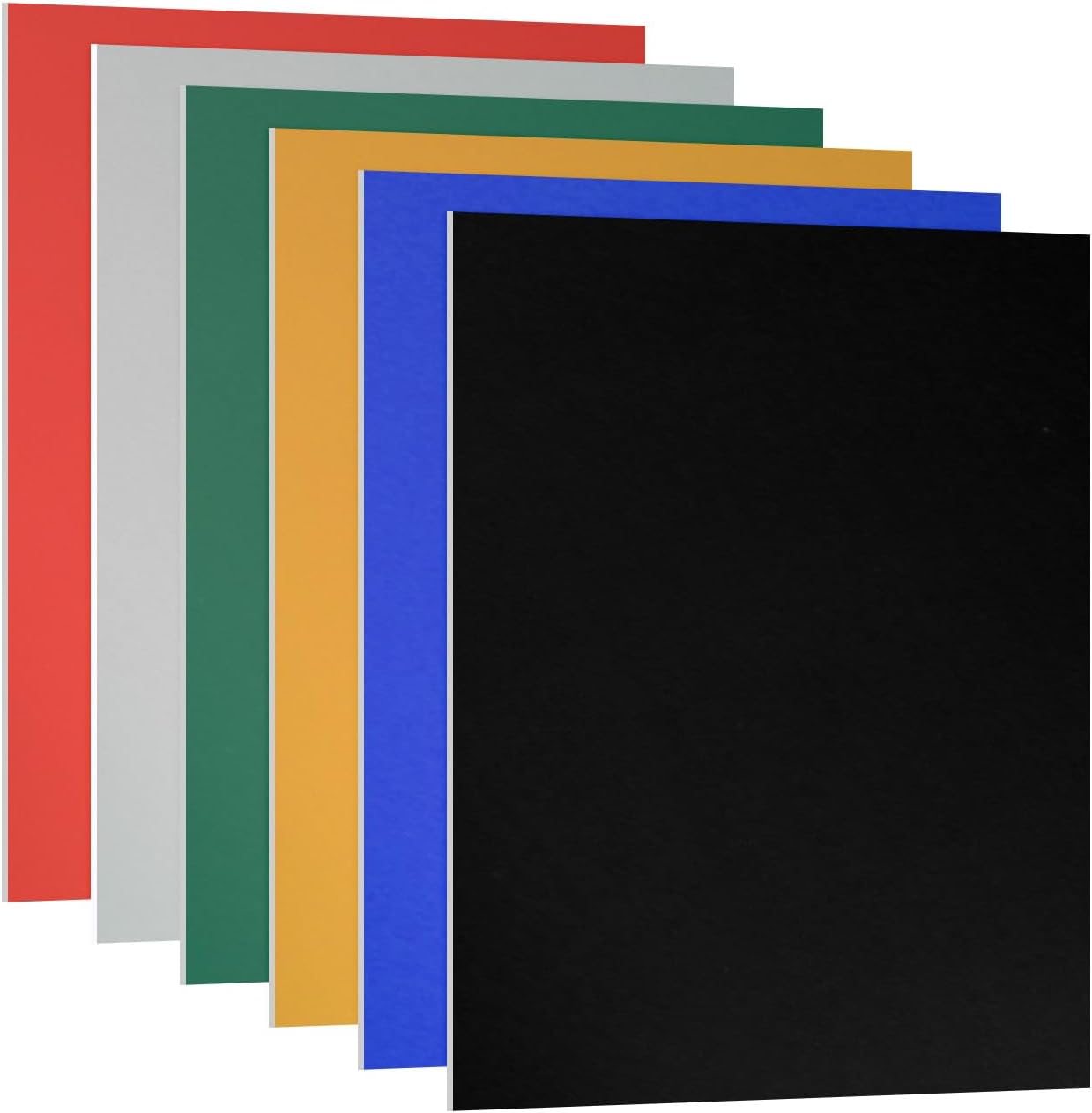 PATIKIL 7x5x1/32inch Anodized Aluminum Sheet Set, 6Pcs Metal Rectangle Aluminum Plate 0.8mm Thick Engraving Blanks for Laser Engraving DIY Decorative Crafting Home Decoration, Colored