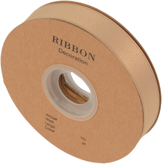 Double Side Satin Ribbon, Continuous 20 Yards,Use for Craft Bows Bouquet, Gift Wrapping, Wedding Decoration, Floral Arrangement (Apricot, 4/5 inch)