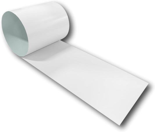 Eagle 1: 24 Gauge KYNAR 500 Sheet Metal Flashing Rolls-10 FT Long-Heavy Duty Pre-Finished Rolls-Commercial Grade-Roofing Flashing, Fascia Cover, Coping Cap-Multiple Sizes (6" x 10 FT, Stone White)