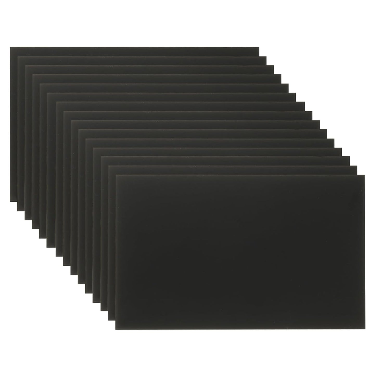 PATIKIL 2.1x3.3 Inch Anodized Aluminum Sheet Metal, 15Pcs Laser Plates Engraving Blanks 0.5MM Thin Rectangle for Crafting DIY House Laser Engraving, Black