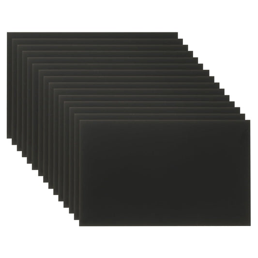 PATIKIL 2.1x3.3 Inch Anodized Aluminum Sheet Metal, 15Pcs Laser Plates Engraving Blanks 0.5MM Thin Rectangle for Crafting DIY House Laser Engraving, Black