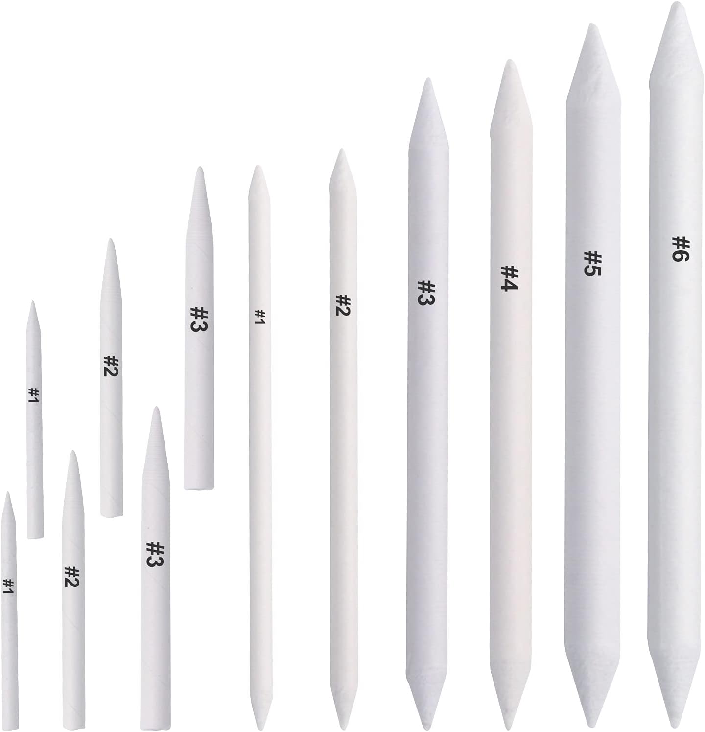 FEBSNOW 12 Pcs Blending Stump and Tortillions, Paper Art Blenders, Art Pencils, Drawing Pencils for Artists Student Sketch Drawing Tools, Drawing Supplies