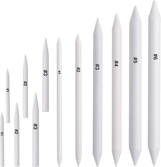 FEBSNOW 12 Pcs Blending Stump and Tortillions, Paper Art Blenders, Art Pencils, Drawing Pencils for Artists Student Sketch Drawing Tools, Drawing Supplies