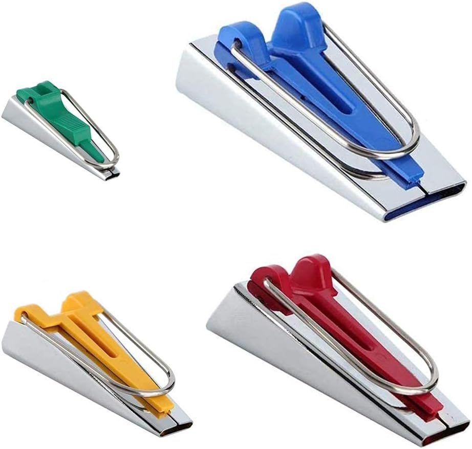 LNKA Bias Tape Maker 4 Size 6MM 12MM 18MM 25MM for Fabric Sewing and Quilting