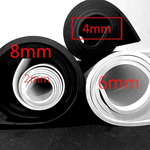 Labzhang Black EVA Foam Cosplay, 1 Piece of 8mm Craft Foam,Cosplay Foam, 14" x 39" Ultra-high Density 80 kg/m3 EVA Foam Sheets