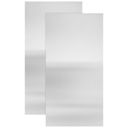 2Pcs 430 Stainless Steel Sheet Metal 6" x 12" x 1/32" Inch Metal Plates for Magnetic Mount Board Wall 20GA(0.80MM) 430 Stainless Steel Shim Stock Plates Metal Sheets for Crafting, Kitchen, Office