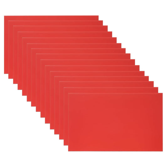 PATIKIL 5x8 Inch Anodized Aluminum Sheet Metal, 15Pcs Laser Plates Engraving Blanks 0.5MM Thin Rectangle for Crafting DIY House Laser Engraving, Red