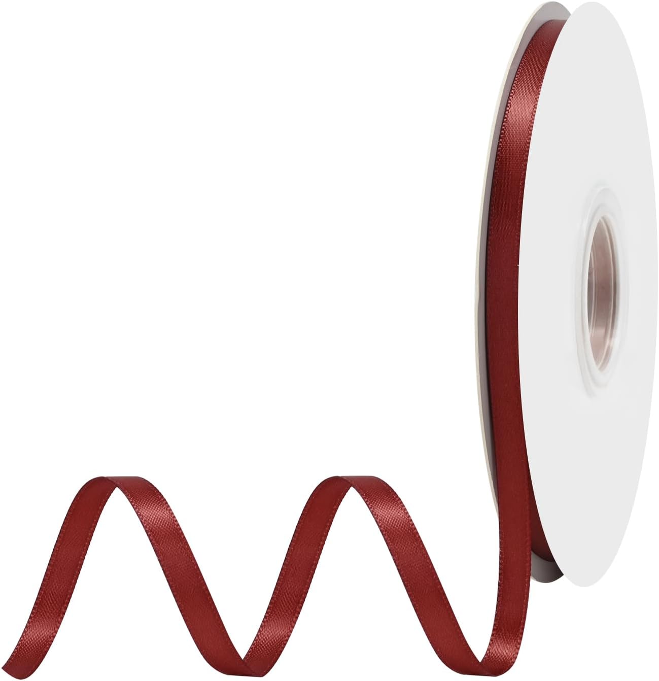 Sherry Satin Ribbon 1/4" X 50 Yards Solid Color Double Faced Ribbons Perfect for Crafts Wedding Decor Bow Making Arts Sewing and More