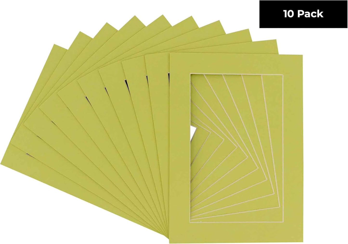 11x14 Mat for 8.5x11 Photo - Precut Pistachio Green Picture Matboard for Frames Measuring 11 x 14 Inches - Bevel Cut Matte to Display Art Measuring 8.5 x 11 Inches - Acid Free Pack of TEN MATS