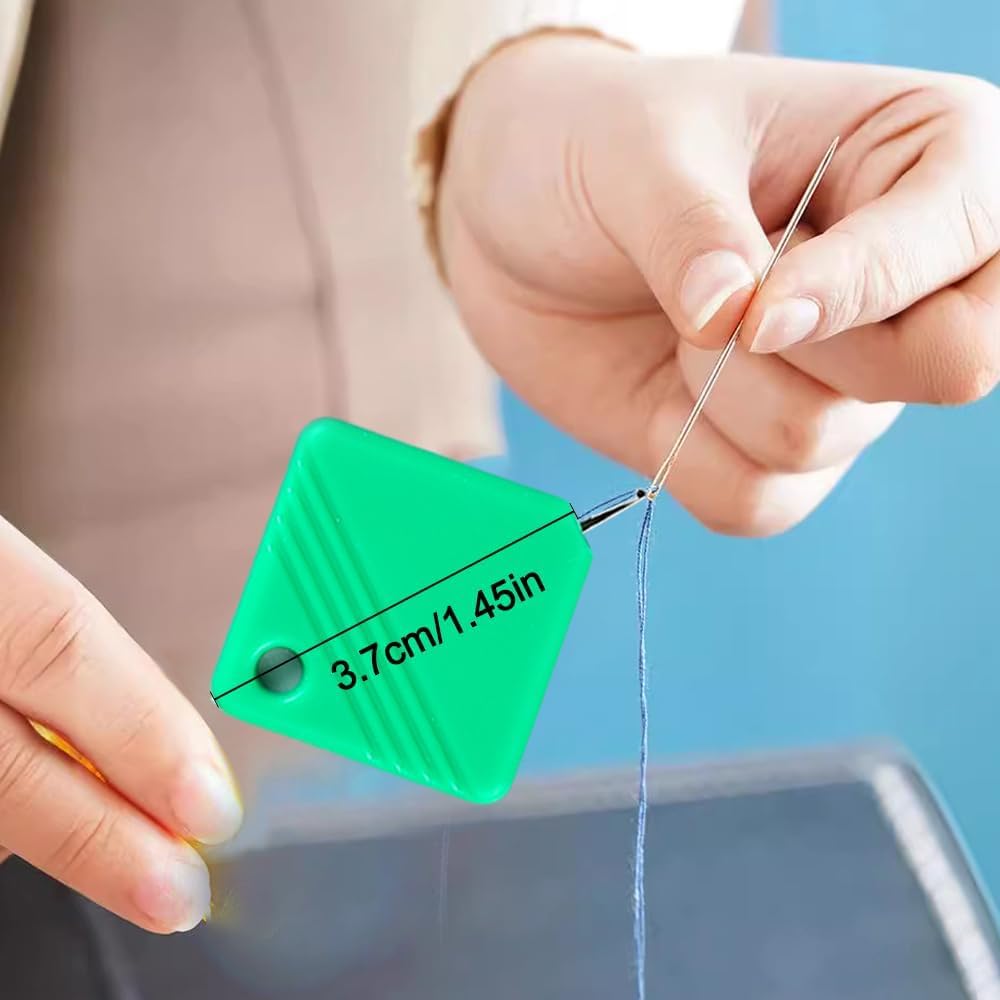 Automatic Needle Threaders for Hand Sewing, 2025 Upgrade Embroidery Floss, Sewing Machine Needle Threader, Sewing Supplies Tool, Fits All Needle Sizes (20, Red)