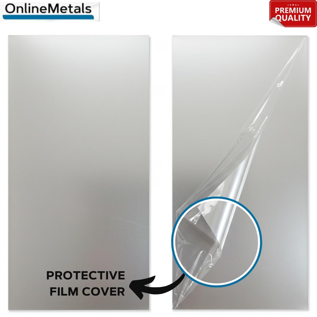 OnlineMetals 6061-T651 Aluminum Sheet – 6" x 12", 1/8" Thick, 2 Pcs | Flat Aluminum Plates for DIY Crafts, Hobby, Milling | Raw Metal Sheets for Jewelry Making, CNC, Cutting & Tooling Plate Use