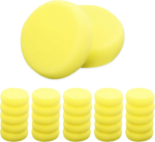 12 Pcs Pottery Sponges, Paint Sponges Tools, Round Big Yellow Sponge for Acrylic Painting, Clay, Craft, Watercolor and More