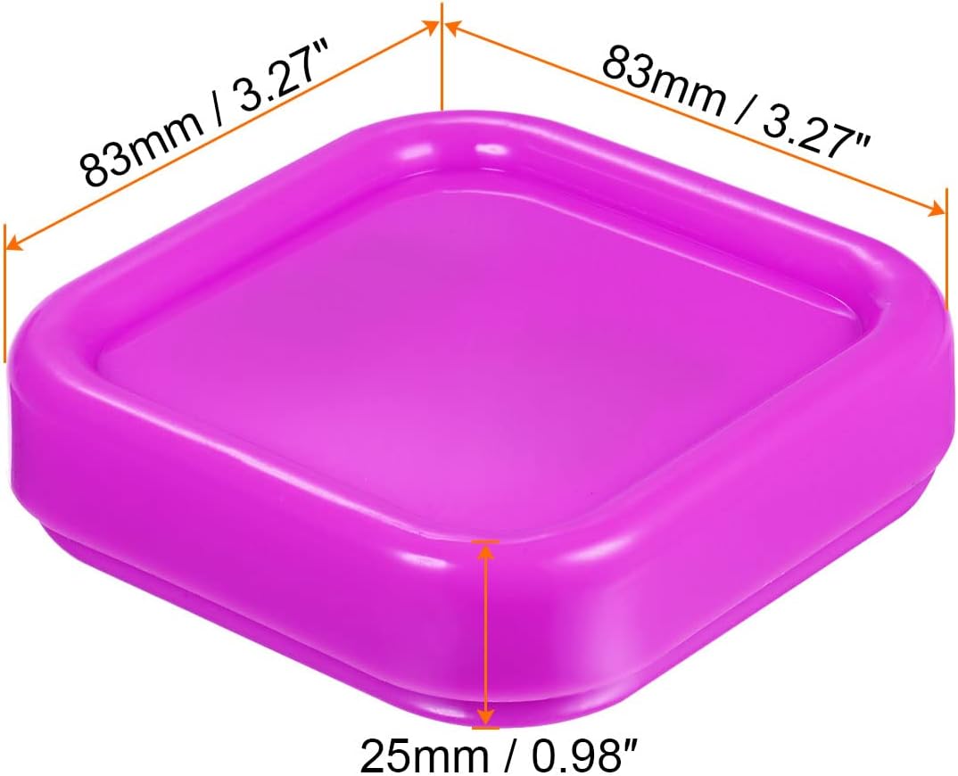 HARFINGTON Magnetic Pin Cushion Square Plastic Magnetic Sewing Pin Holder Storage Case Needle Cushion Tool for Sewing DIY Projects, Rose Red