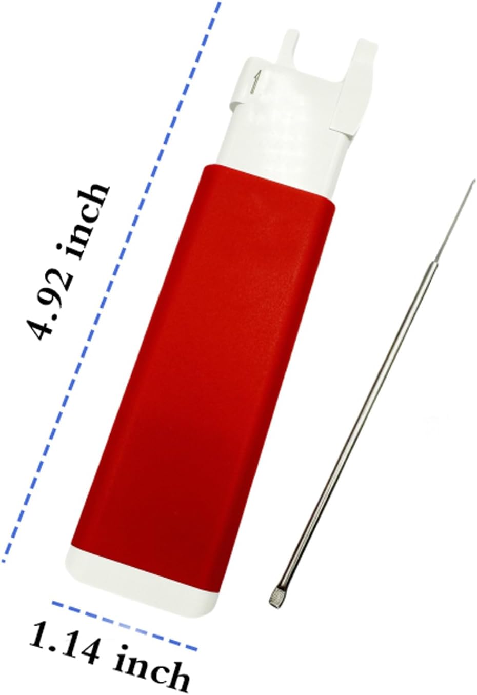 YICBOR Upgraded Automatic Sewing Machine Needle Threader with Strong Magnet, Stitch Insertion Tool with 1pcs Replacement Hooks Quick for Industrial Single Lockstitch Sewing Machine(red)