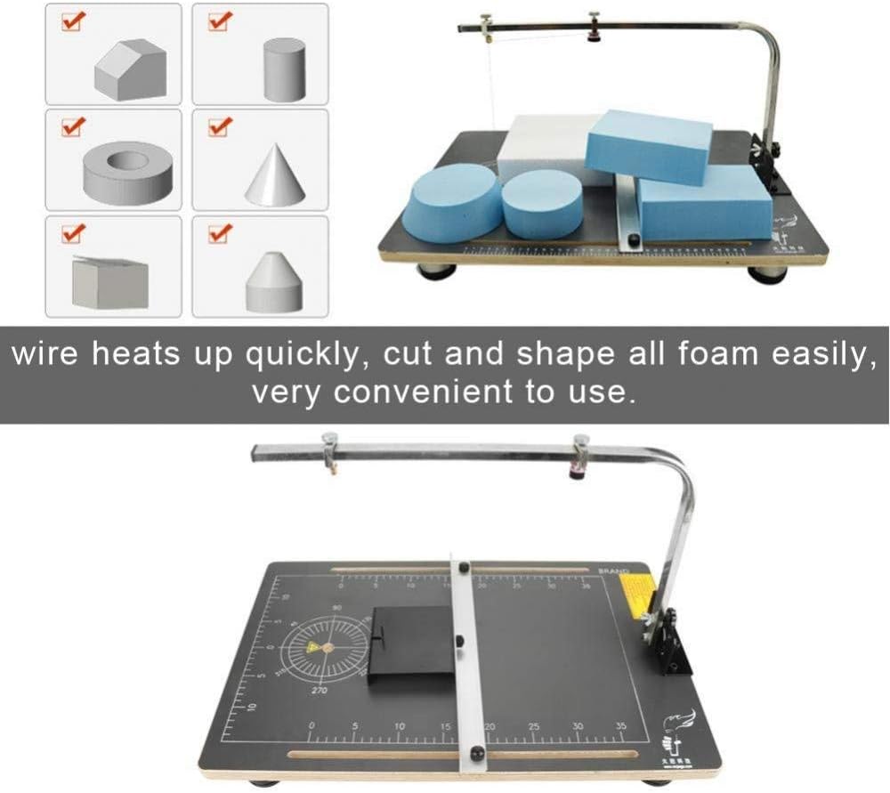 Foam Cutting Machine,Board Hot Wire Styrofoam Cutter Foam Cutting Tool Working Table Craft Machine 110V (US Stock)