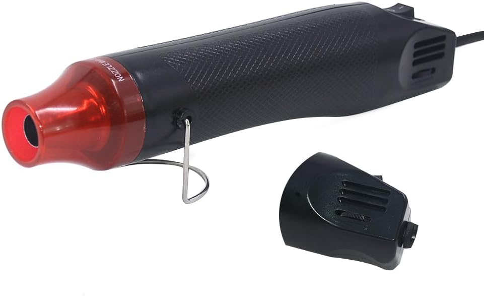 mofa Temp Regulation Heat gun,6.6ft Cable 300W Hot Air Gun for Crafting,Acrylic Paint Dryer Multi-Purpose Electric Heating Nozzle(Black,Red)