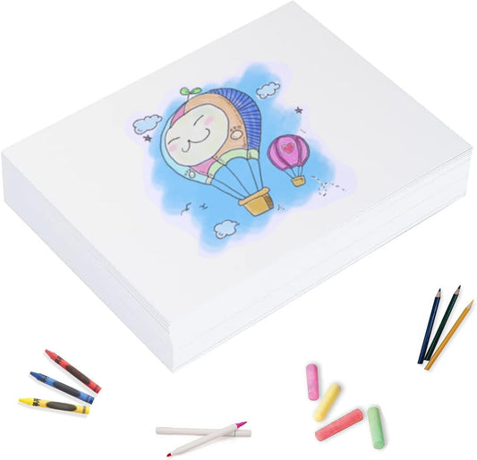 8.5"x11" Sketching Drawing Paper for Kids Toddlers Art Craft Supplies, White Paper for Coloring Doodle 200 Sheets