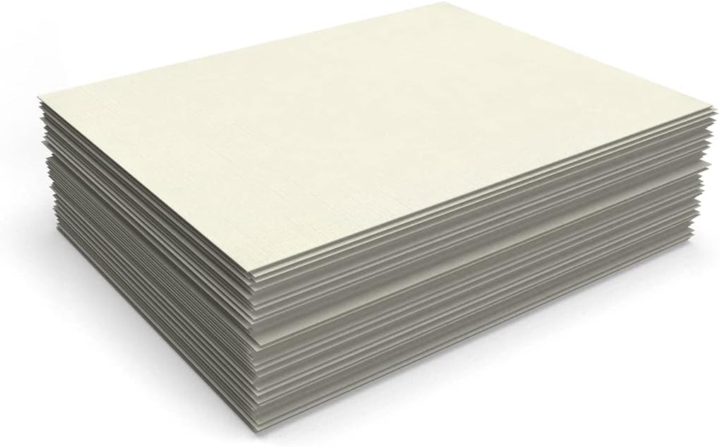 LUXPaper 8.5" x 11" Paper | Letter Size | Natural Linen | 32lb Paper Weight (80lb. Text) | 50 Qty