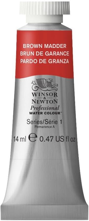 Winsor & Newton Professional Water Colour Paint, 0.47-oz Tube, Brown Madder