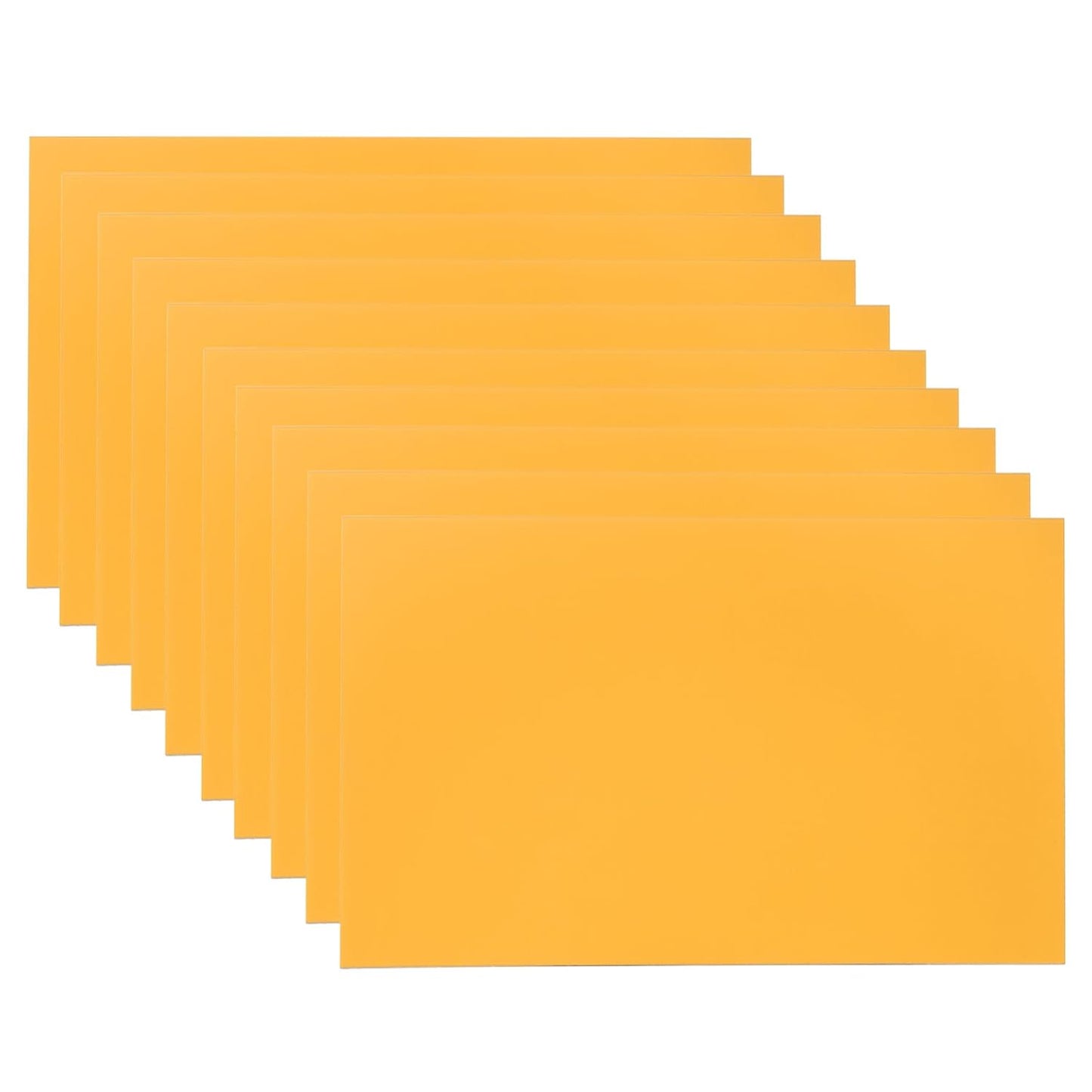 PATIKIL 5x8 Inch Anodized Aluminum Sheet Metal, 10Pcs Laser Plates Engraving Blanks 0.5MM Thin Rectangle for Crafting DIY House Laser Engraving, Yellow