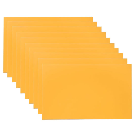 PATIKIL 5x8 Inch Anodized Aluminum Sheet Metal, 10Pcs Laser Plates Engraving Blanks 0.5MM Thin Rectangle for Crafting DIY House Laser Engraving, Yellow