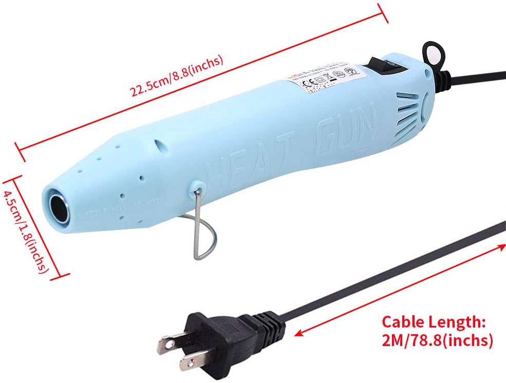 mofa Resin Heat gun,6.6ft Cable 300W Hot Air Gun for Crafting,Acrylic Paint Dryer Multi-Purpose Electric Heating Nozzle (Light Blue)