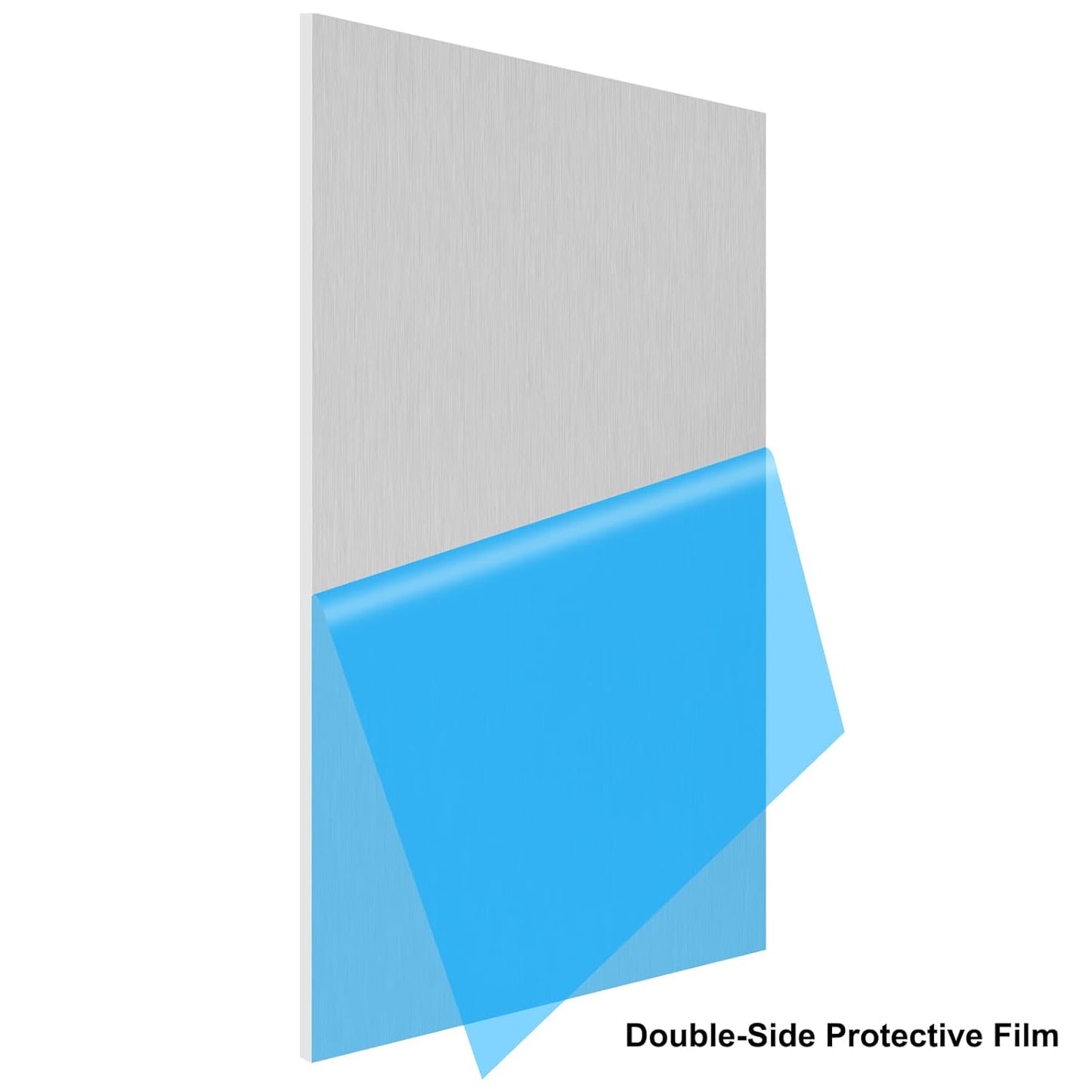 6061 T651 Aluminum Sheet Metal 10 x 14 x 1/8 (0.125”) Inch Flat Plain Aluminum Plate Covered with Protective Film, Heat Treatable Rectangle 3MM Aluminum Metal Plate for Crafting, Industrial