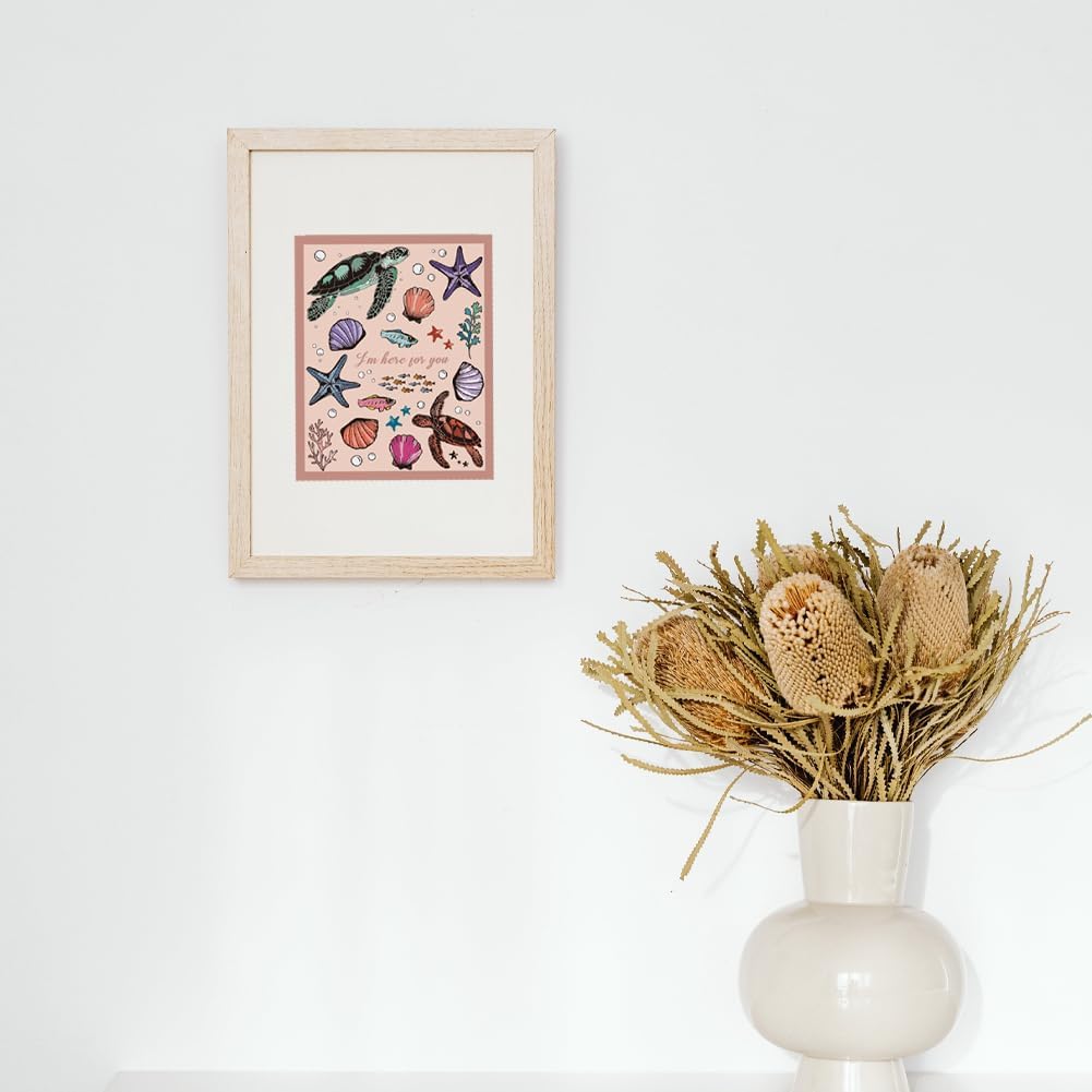 11.7 x 8.3 inch Sea Turtle Clear Stamps for Card Making Marine Organism Rubber Stamps Background Stamps for Card Making Holiday DIY Handmade Decoration Scrapbooking journaling Stamps