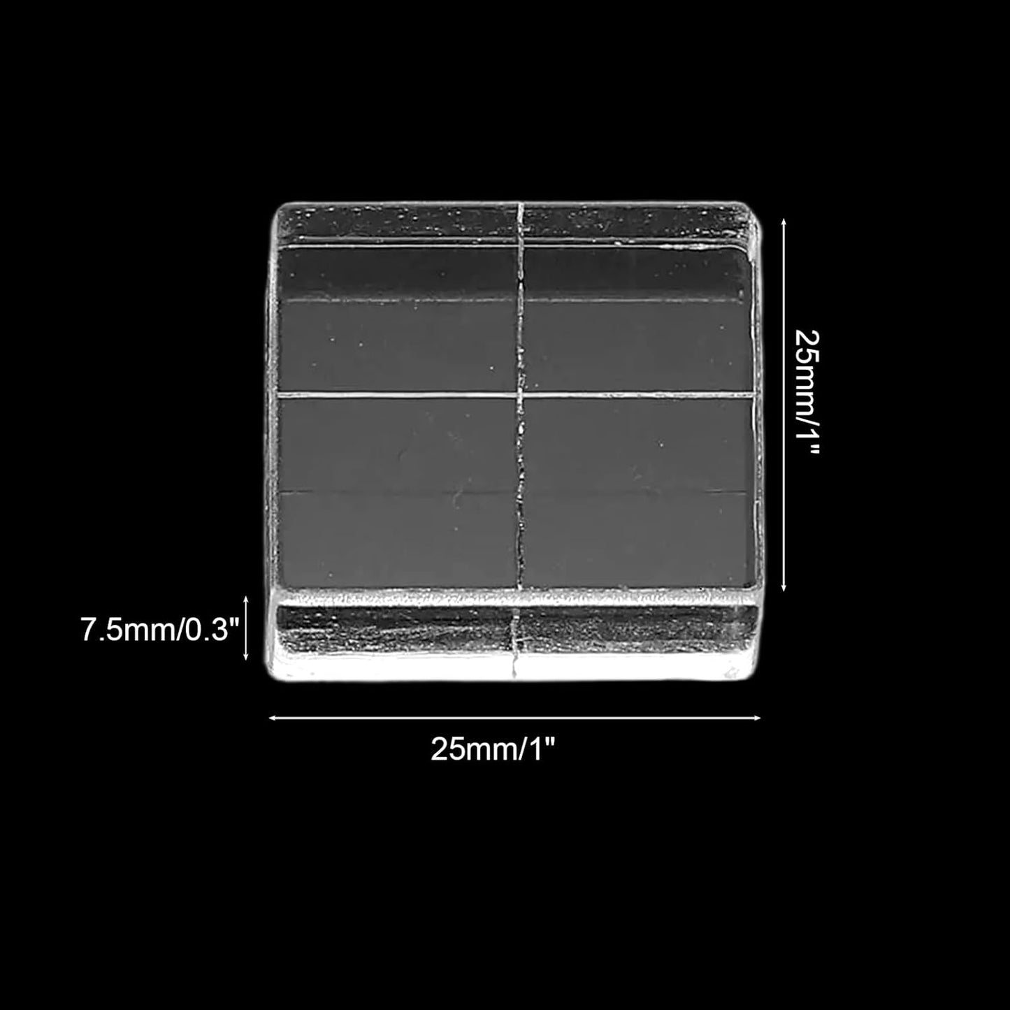 PATIKIL 1"x1" Acrylic Stamp Block, 6Pcs Clear Stamping Block with Grid Lines Decorative Mounting Blocks Square for Scrapbooking DIY Crafts Card Making