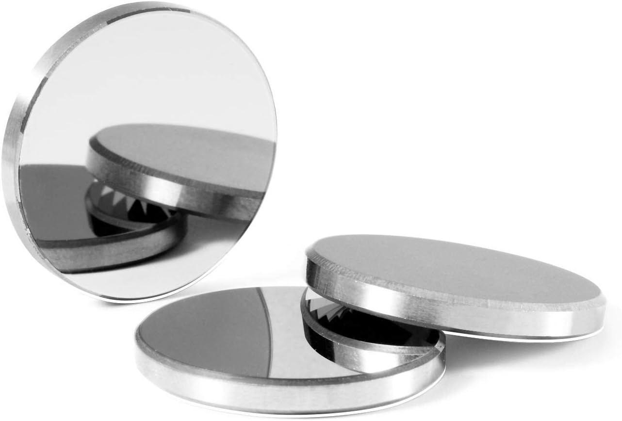 TEN-HIGH Mo Reflective Lens CO2 Laser Lens Laser Mirror Molybdenum Mirrors, for CO2 Laser Engraving Cutting Machine, Dia 20mm 3PCS