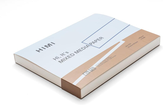 HIMI Mix Media Paper Pad 9X12''(180g/m²) 90 Sheets Mix Paper Pad, Side Wire Bound, Fine Texture, in Gouache Acrylic Art Pad for Sketching, Ink Sketch Book, Art Supplies Drawing Pad Gift (Blue)