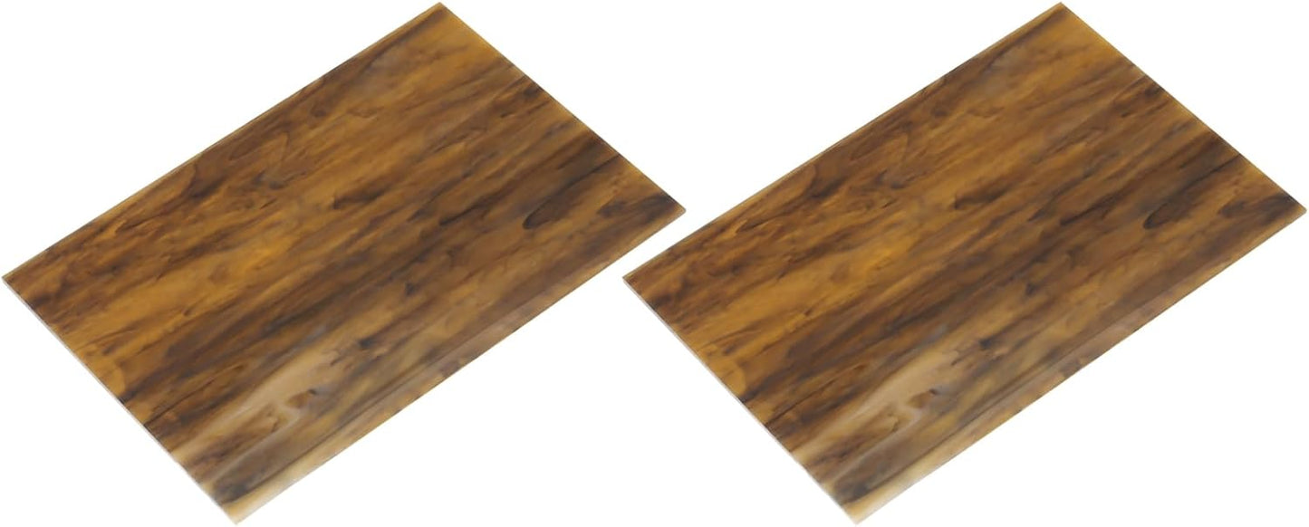 MECCANIXITY 2 Pcs Stained Glass Sheet Mosaic Tile 7.9 Inch x 5.9 Inch Coffee Stained Glass Sheets for Crafts DIY Art Project