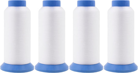 Mandala Crafts 4 Pack of Serger Threads Cones Spools - 0.1mm 22860 Yards Polyester Clear Threads for Sergers Machine and Overlock Quilting Sewing Machine