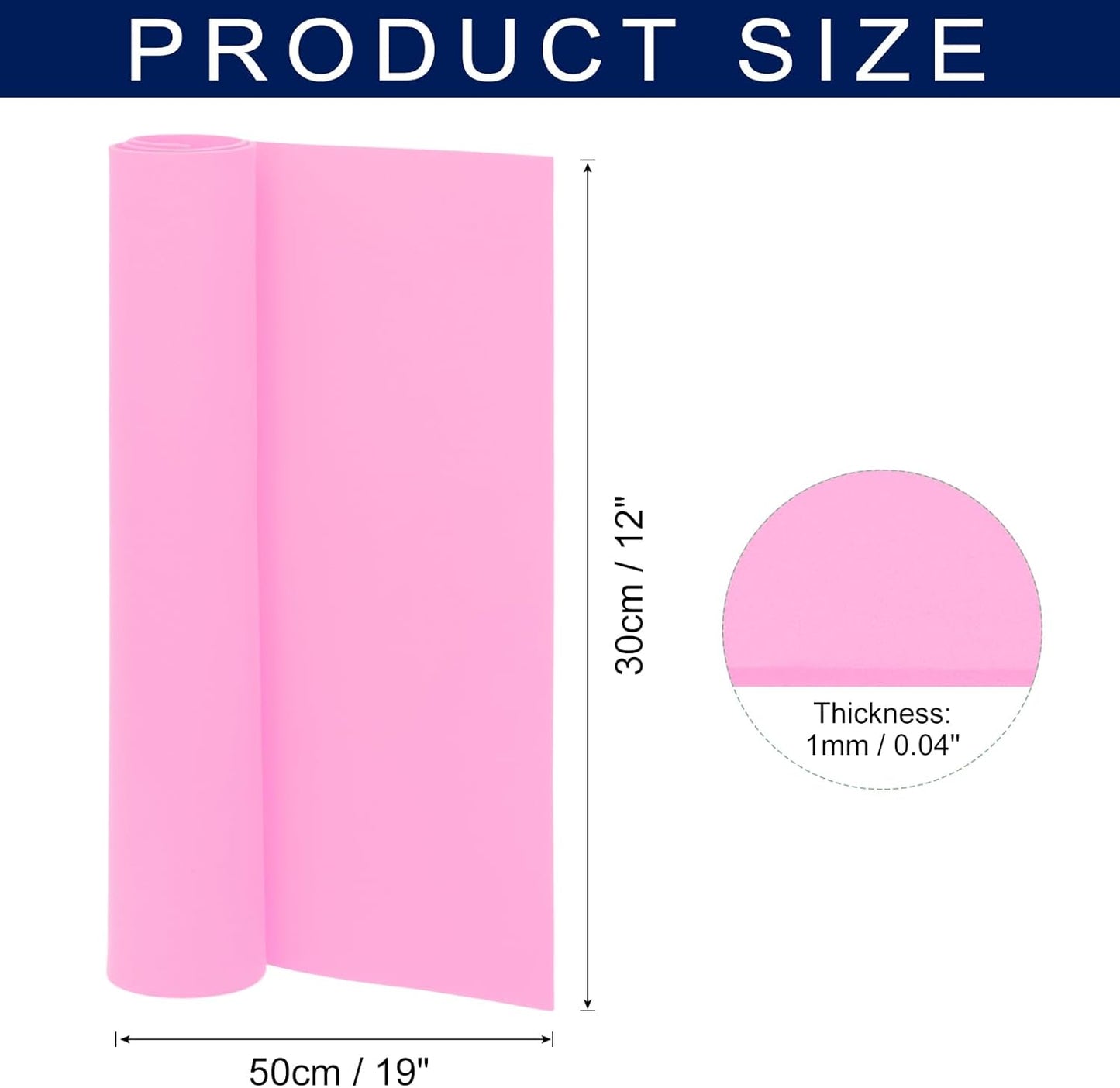 MECCANIXITY Foam Sheets Crafts 19x12 Inch 1mm EVA Craft Foam Paper Foam Sheets for Crafts Projects DIY Cosplay Modeling, Rose Red