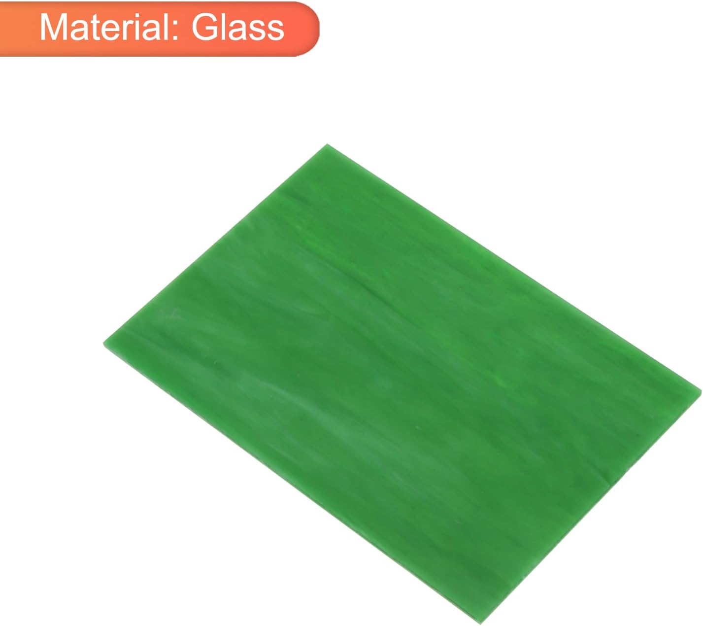 MECCANIXITY 2 Pcs Stained Glass Sheet Mosaic Tile 7.9 Inch x 5.9 Inch Bright Green Stained Glass Sheets for Crafts DIY Art Project