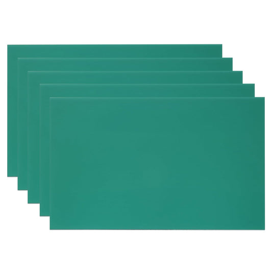 PATIKIL 6x10 Inch Anodized Aluminum Sheet Metal, 5Pcs Laser Plates Engraving Blanks 0.5MM Thin Rectangle for Crafting DIY House Laser Engraving, Green