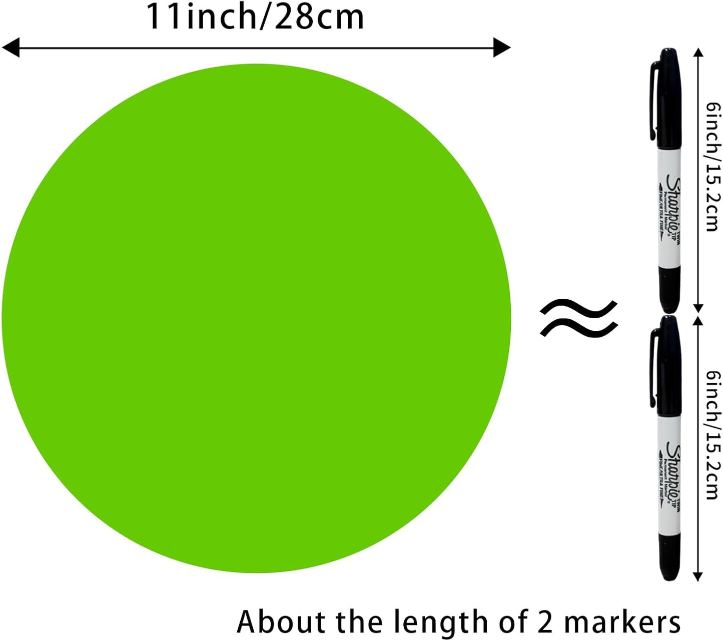 STARLIBOO 11 inch Colorful Dry Erase Dots Circles Whiteboard Marker Removable Stickers Spots Wall Decals for School Classroom Teachers Students Table & Desk- 12 Pack