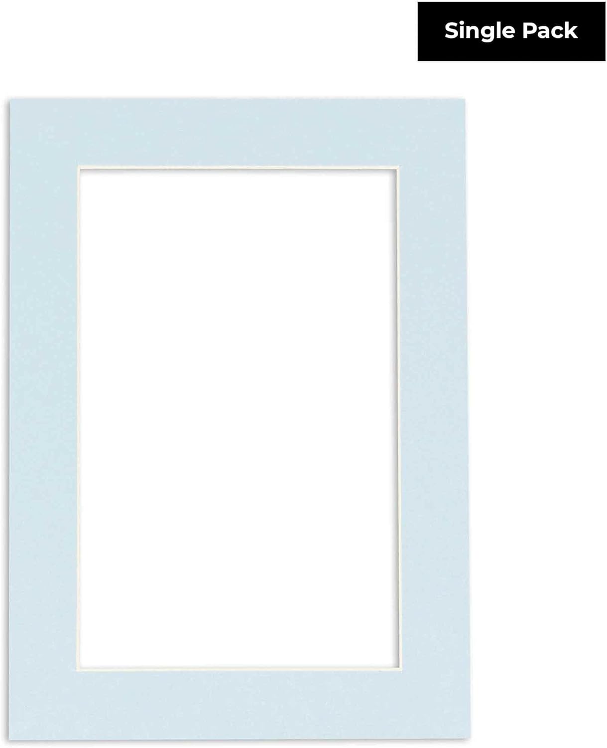 5.5x8.5 Mat for 8.5x11 Frame - Precut Mat Board Acid-Free Baby Blue 5.5x8.5 Photo Matte For a 8.5x11 Picture Frame, Premium Matboard for Family Photos, Show Kits, Art, Picture Framing, Pack of 1 Mat