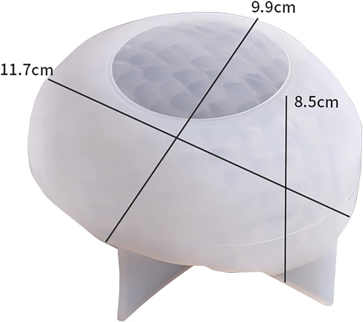 Dragon Egg Molds Dinosaur Resin Mold - Resin Casting Silicone Molds for Home Decor & Candle Making Wave Spiral Mold