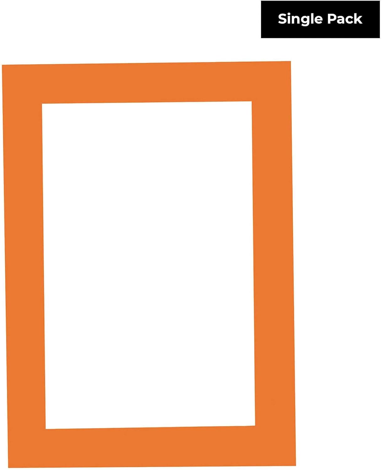 5x7 Mat for 8.5x11 Frame - Precut Mat Board Acid-Free Orange 5x7 Photo Matte Made to Fit a 8.5x11 Picture Frame, Premium Matboard for Family Photos, Show Kits, Art, Picture Framing, Pack of 1 Mat