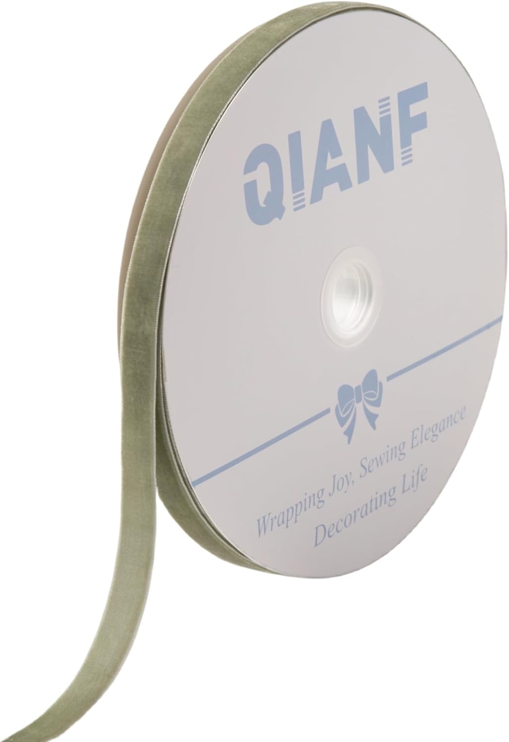 Vintage Sage Green Velvet Ribbon Christmas Ribbon for Gift Wrapping Crafts Christmas Tree Ornaments Garland Decorations, 5/8 Inch X 25Yd