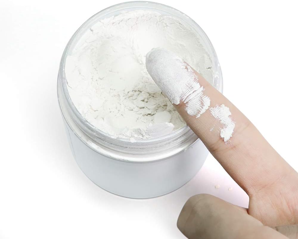 Pearl Sliver White Mica Powder for Epoxy Resin 3.5 oz /100g Powdered Pigment for Soap Colorant Bath Bomb Dye, Cosmetic Grade for Lip Gloss, Acrylic Nails Polish, Craft Projects